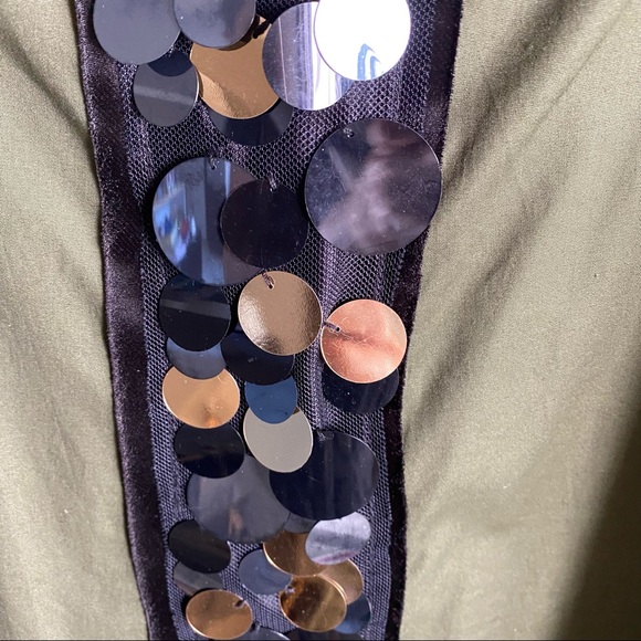 🛍 Simply Vera Green Cotton Tunic with Sequins - Picture 3 of 5